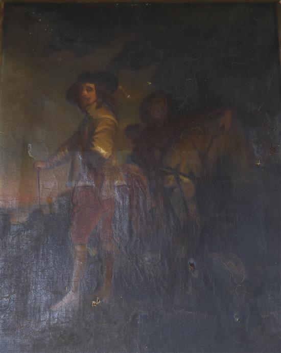 Oil on canvas, Charles I, 62 x 48cm, unframed